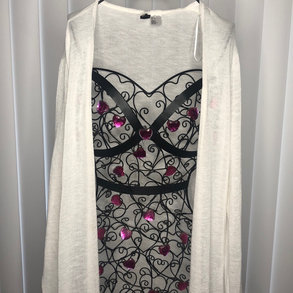 White long cardigan